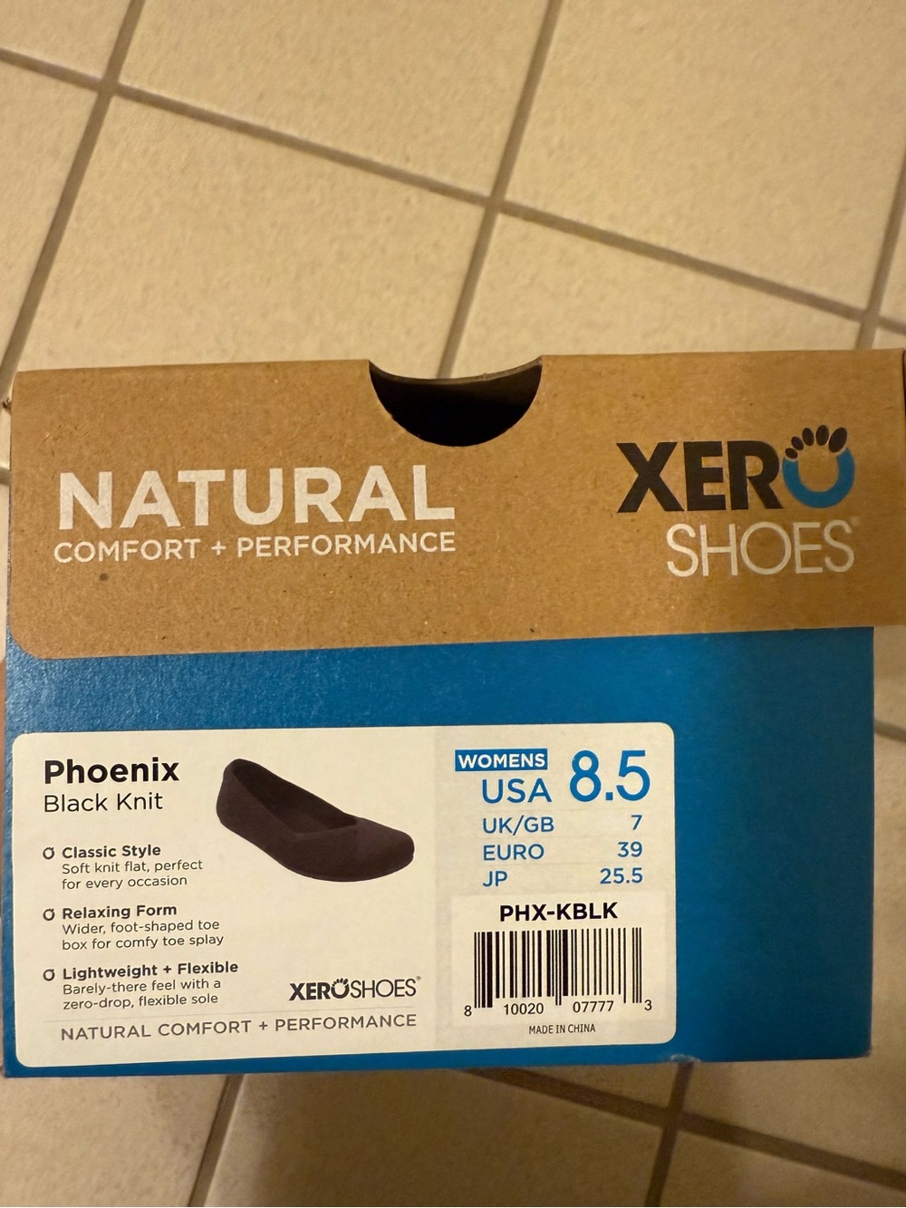 Xero Shoes Phoenix Black Knit Womens Flats - Black - Picture 3 of 3
